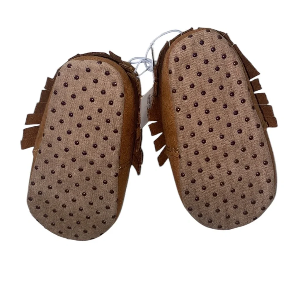 Old Navy Brown Kids Moccasins Size 3-6 Months – NWT Soft Baby Shoes